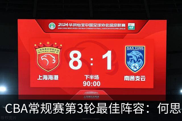 CBA常规赛第3轮最佳阵容：何思雨、邹阳、迪亚洛、库珀、王岚嵚